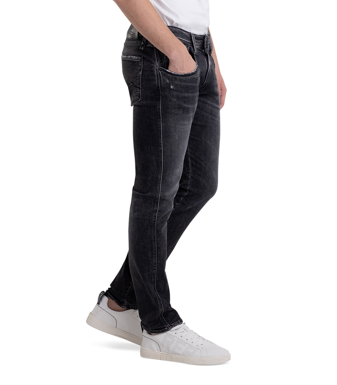 ANBASS Aged Eco 5year ブラックパワーストレッチデニム 詳細画像 ダークグレー 3